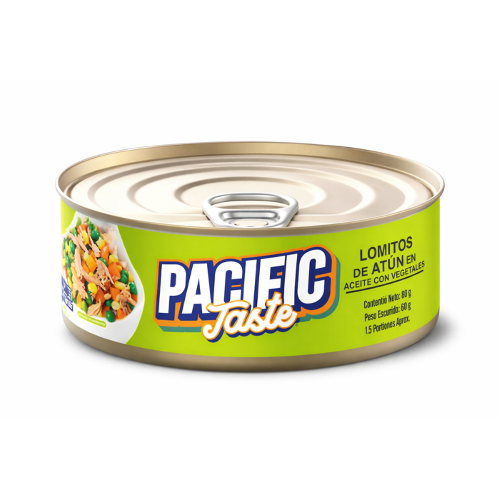 Caja de Lomitos de Atún en Aceite con Vegetales
