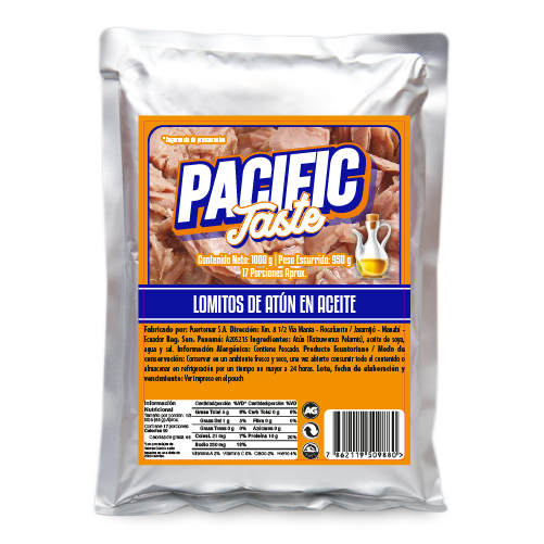 Caja de Pouch de Atún con Aceite 1000g